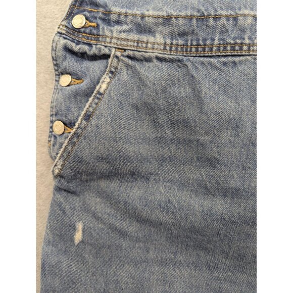 Old Navy Overalls Womens 26 Blue Denim Bib Carpenter Pockets 100% Cotton - Picture 4 of 16
